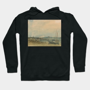 Coast Scene with White Cliffs and Boats on Shore by J.M.W. Turner Hoodie